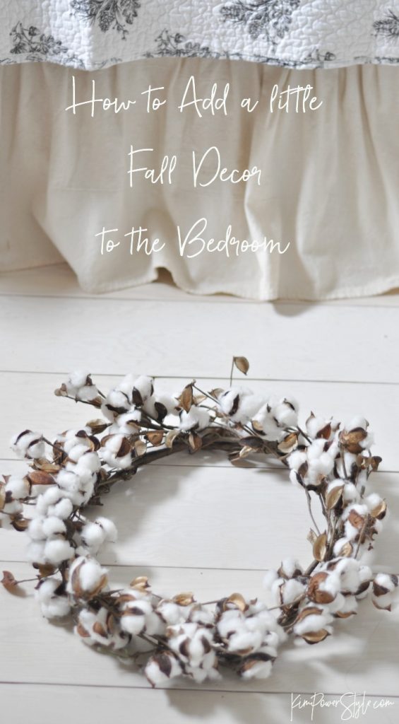 How to add a little fall decor to the bedroom.