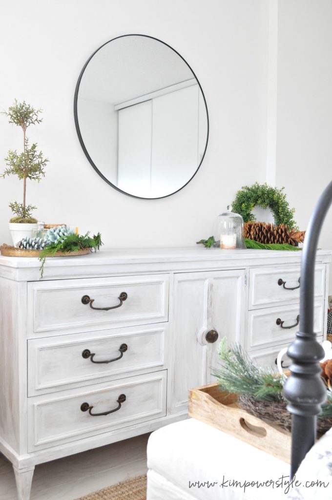 dresser in the guest room