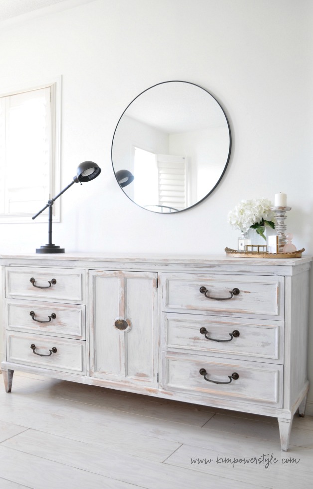 White washed dresser with tutorial