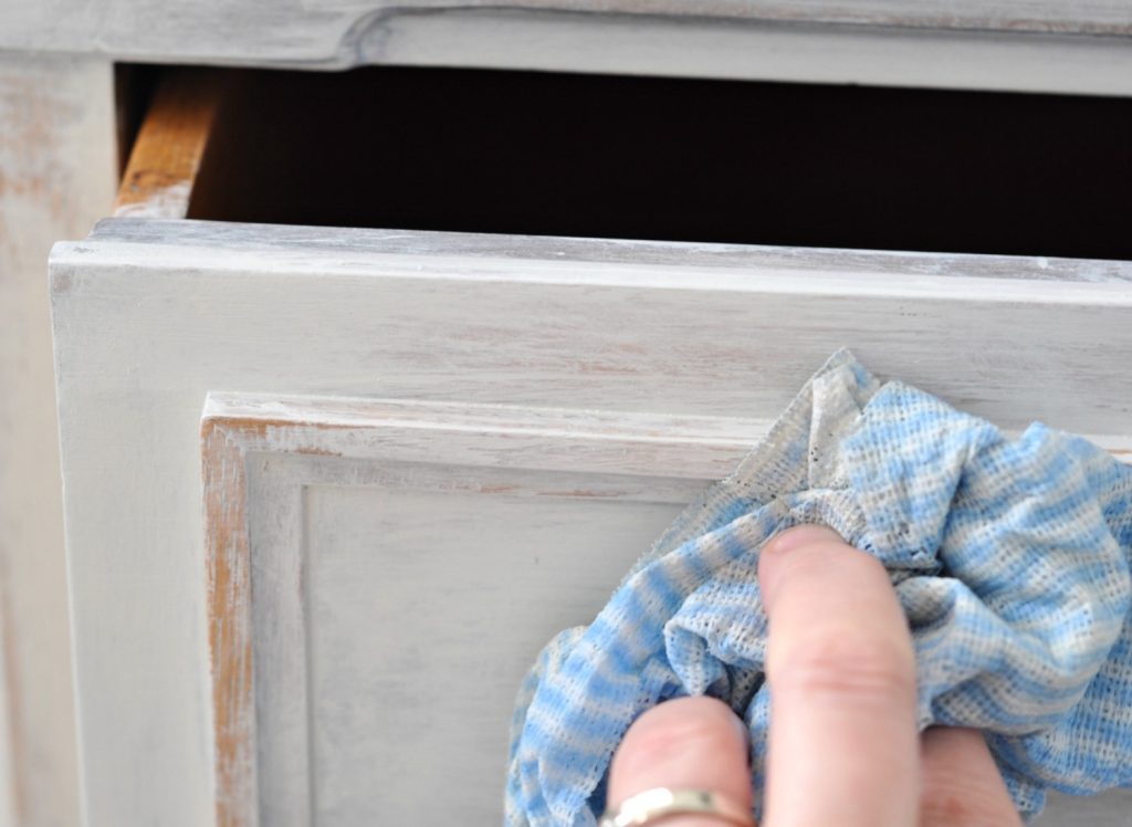 White washing furniture tutorial. First project in guest room makeover.