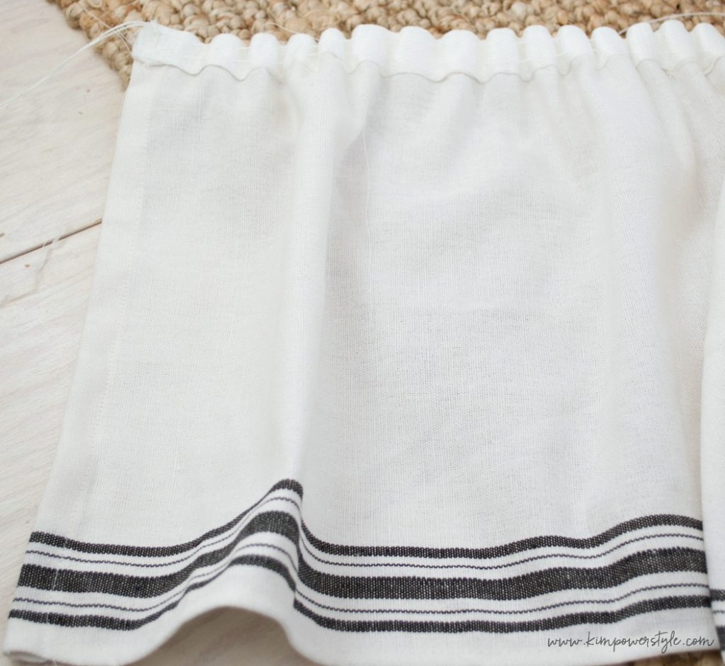 Tea towel fabric for a bedskirt
