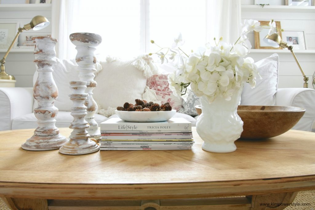 Winter whites in the living room