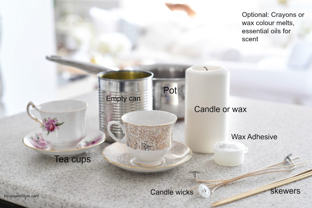 Tea cup candle ingredients