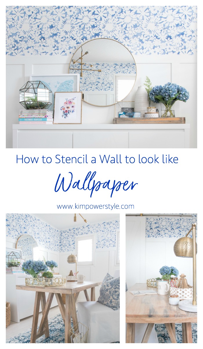 How to Stencil a Wall to look like Wallpaper