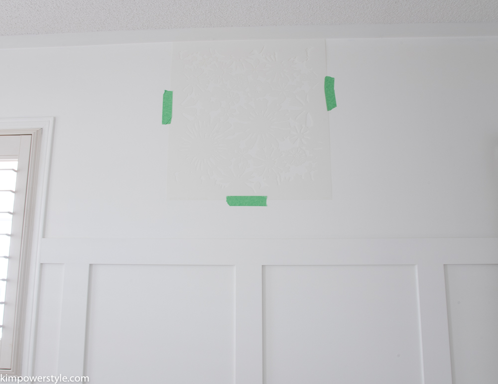 How to stencil a wall. One Room Challenge