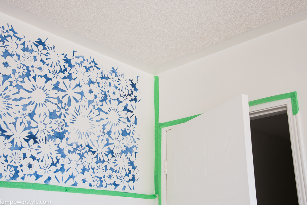 How to stencil a wall. One Room Challenge