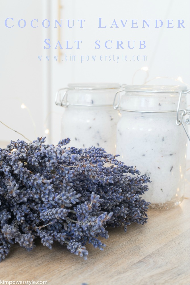 Simple Coconut Lavender Salt Scrub