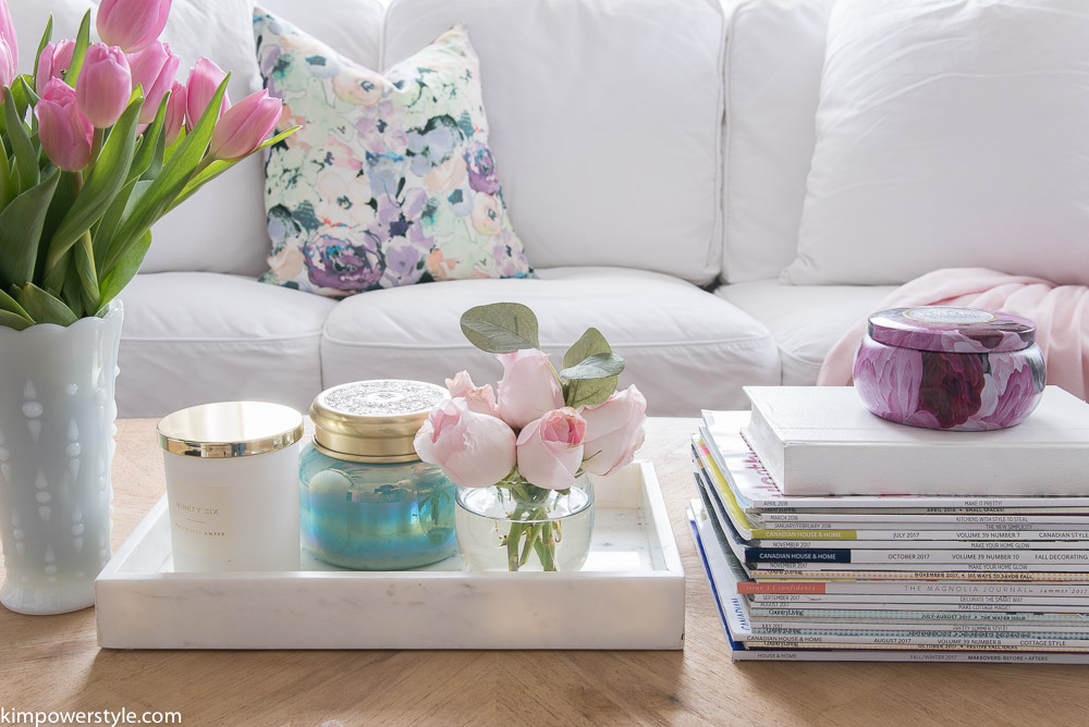 Spring Decor in the Living Room