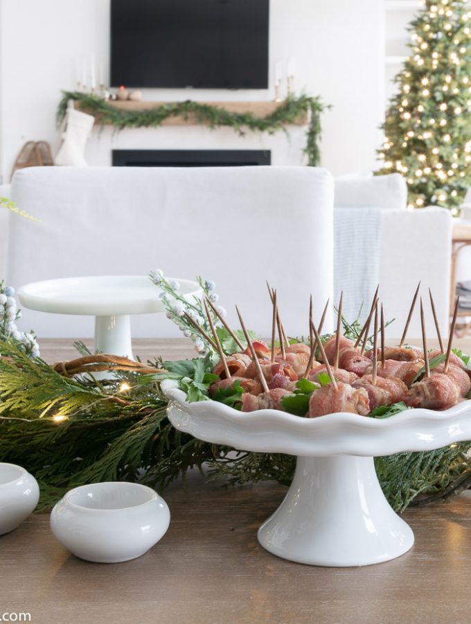 Festive Bacon Wrapped Water Chestnut Appetizers